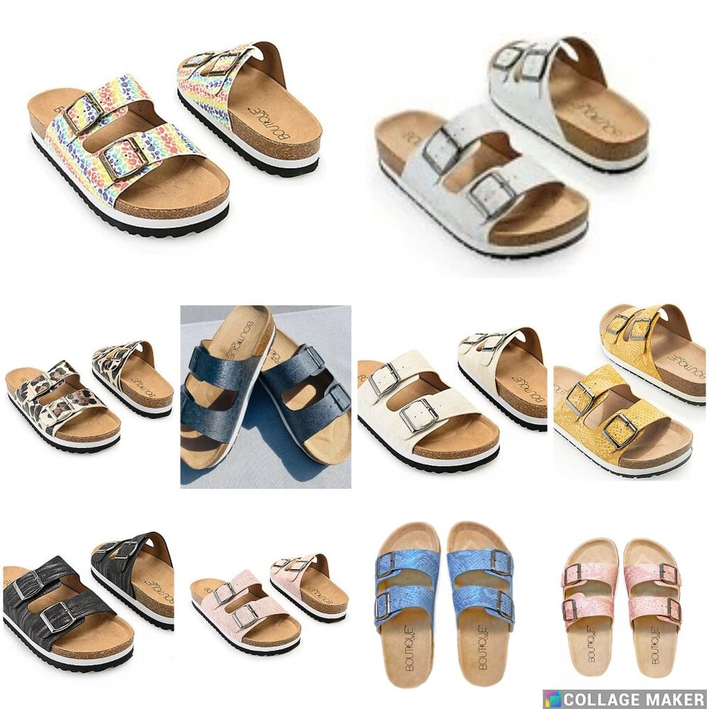 BOUTIQUE BY CORKY'S"BEACH BABE" SLIP ON SANDALS WOMENS
